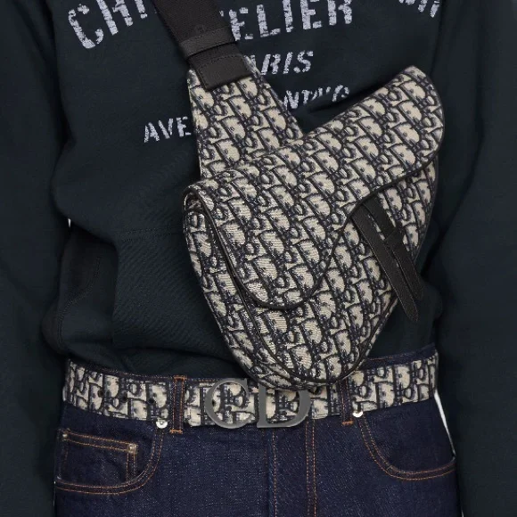 Dior Essentials SADDLE Bumbag Beige and Black Dior Oblique Jacquard - Picture 10 of 17